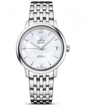 Omega De Ville Prestige Co-Axial 32.7mm Mother of Pearl Dial Womens Watch 424.10.33.20.05.001 424.10.33.20.05.001