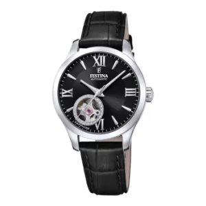 Festina F20490-3 Women&apos;s Black Dial And Leather Strap Automatic W