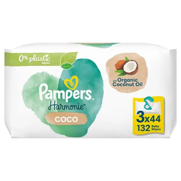 Pampers Harmonie Coco 3x44 Baby Wipes