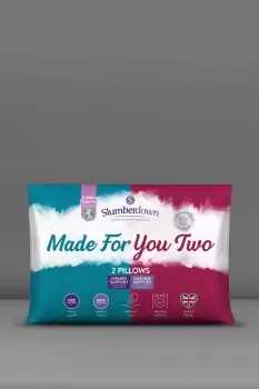 2 Pack Made For You Two Medium & Firm Support Pillows