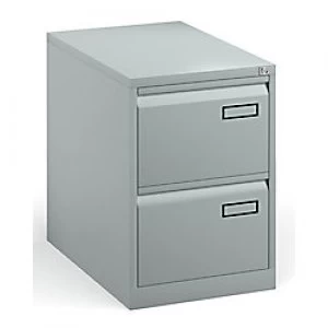 Bisley Filing Cabinet with 2 Lockable Drawers PSF2 470 x 622 x 711mm Silver