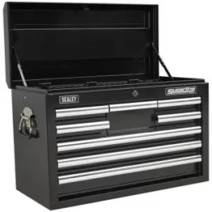 660 x 315 x 430mm BLACK 8 Drawer Topchest Tool Chest Lockable Storage Cabinet