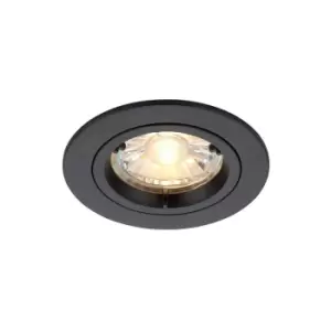 Saxby Lighting - Saxby Cast Recessed Downlight Round Matt Black 70mm Cut-Out Dimmable