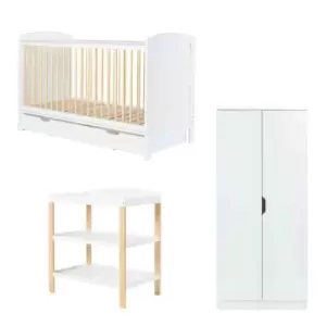 Ickle Bubba Coleby Classic 3 Piece Furniture Set And Under Drawer - Scandi White