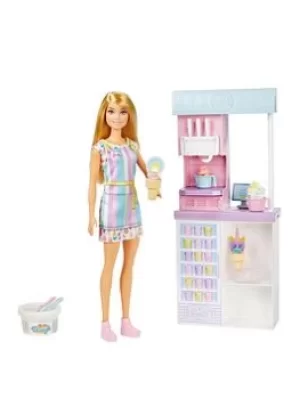 Barbie Ice Cream Shop Doll And Playset With Accessories