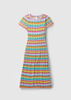 Olivia Rubin Womens Kaila Knitted Striped Maxi Dress In Wiggle