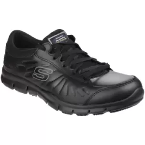 Occupational Womens/Ladies Eldred Slip Resistant Lace Up Work Shoes (4 uk) (Black) - Black - Skechers