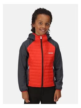 Boys, Regatta Kids Kielder Hybrid V Jacket - Red/grey, Red/Grey, Size 13 Years
