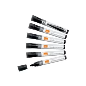 Liquid Ink Whiteboard Pens Chisel Tip 10 Pack Black