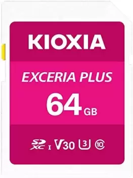 Kioxia 64GB Exceria plus U3 V30 SD Card