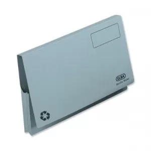 Elba Foolscap Document Wallet Full Flap Mediumweight 260gsm Blue Pack of 50