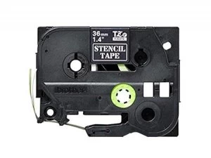 Brother STE-161 P-touch Label Tape (36mm x 3m) Black Stamp Stencil
