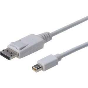 Digitus DisplayPort Cable 1m White [1x DisplayPort plug - 1x Mini DisplayPort plug]