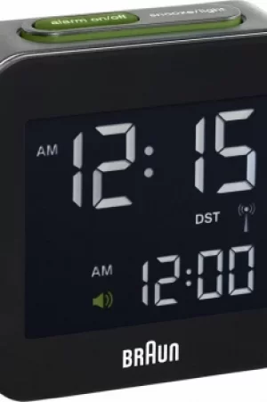 Braun Clocks Travel Alarm Clock Radio Controlled BNC008BK-RC
