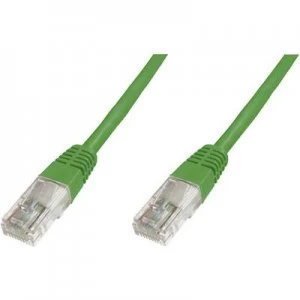 Digitus RJ45 Network cable, patch cable CAT 6 U/UTP 1m Green