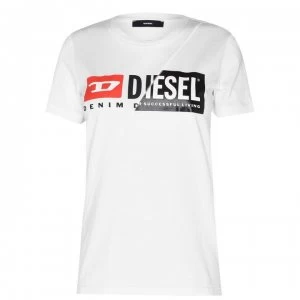 Diesel Original Logo T Shirt - 100 White