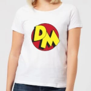 Danger Mouse DM Logo Womens T-Shirt - White - 4XL
