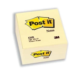 Post it Cube Sticky Notes Yellow 450 Sheets