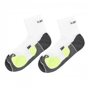 Karrimor Dri Skin 2 Pack Running Socks Mens - White/Fluo