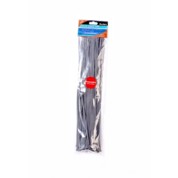 Bluespot - 40061 50 Piece 4.8mm X 370mm Silver Cable Ties
