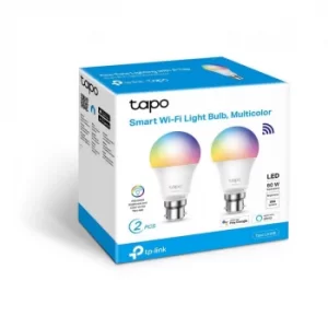 TP Link Tapo L530B Smart WiFi Light Bulb Multicolour Bayonet Fitting 2-Pack