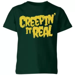 Creepin it Real Kids T-Shirt - Forest Green - 3-4 Years