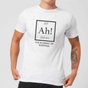 Ah The Element Of Surprise T-Shirt - White - 5XL