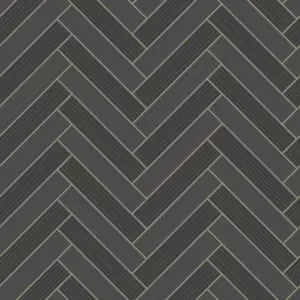 Holden Decor Cerros Tile Black Wallpaper - 10.05 m x 53 cm