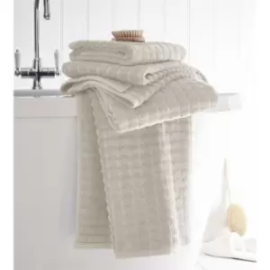 Portfolio Geo 4 Piece Towel Bale Cream Geometric Design - Cream