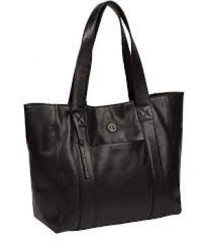 Pure Luxuries London Vintage Black 'Cranbrook' Fine Leather Tote Bag