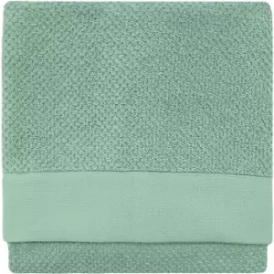 furn. Textured Weave Hand Towel 50x90cm Smoke Green - Smoke Green