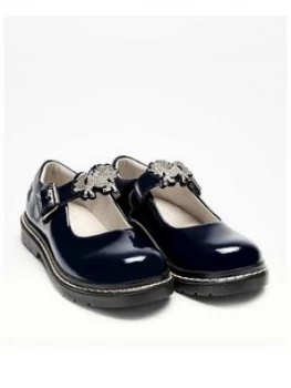 Lelli Kelly Girls Miss LK Bessie Unicorn School Shoes - Navy Patent, Size 4 Older