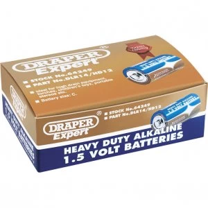 Draper Trade Pack Heavy Duty C Alkaline Batteries Pack of 12