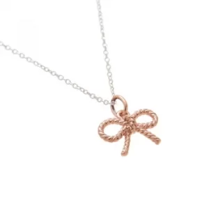 Ladies Olivia Burton Rose Gold Plated Vintage Bow Charm Necklace
