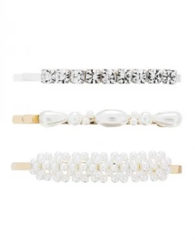 Lipsy Gold Pearl Mixed 3 Pack Clips
