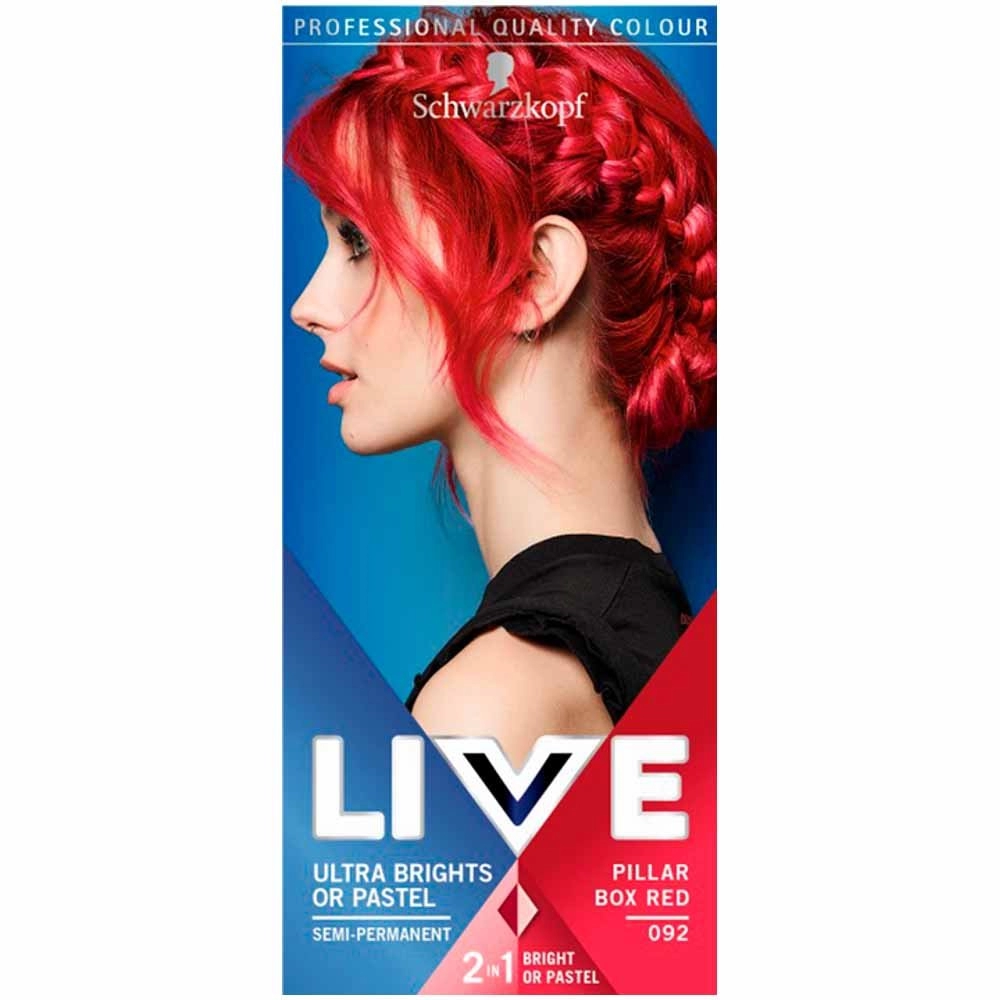 Schwarzkopf LIVE Ultra Brights 092 Pillar Box Red Hair Dye Red