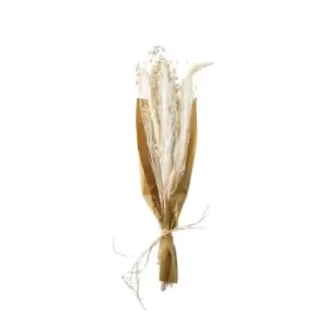 Gallery Interiors Clark Dried Grass Bouquet in Paper Wrap Natural