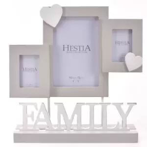 'Family' Heart Multi Aperture Photo Frame
