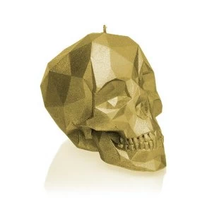 Classic Gold Low Poly Skull Candle