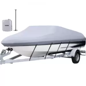 VEVOR Waterproof Boat Cover, 14'-16' Trailerable Boat Cover, Beam Width up to 90" v Hull Cover Heavy Duty 600D Marine Grade Polyester Mooring Cover fo
