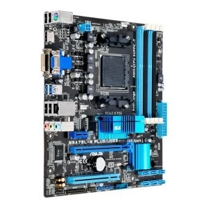 Asus M5A78L-M PLUS/USB3, AMD 760G, AM3, Micro ATX, 4 DDR3, CrossFire, RAID, 125W CPU Support