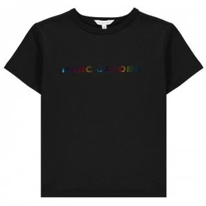 Marc Jacobs Children Girls Multi Logo T Shirt - Black 09B