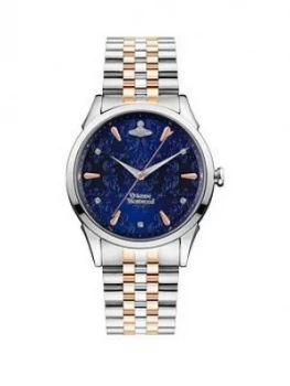 Vivienne Westwood Vivienne Westwood The Wallace Bicolour Stainless Steel Bracelet Navy Dial Watch