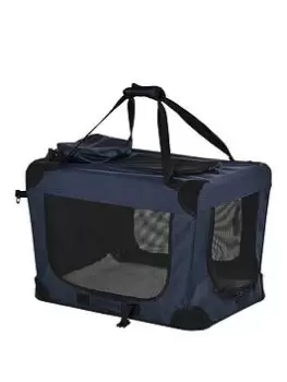 Pawhut Folding Pet Carrier With Cushion Storage Bag