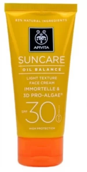 Apivita Suncare Oil Balance Textured Face Cream Spf30 50ml
