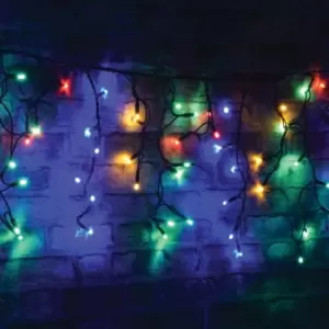 Lyyt-Connect 2m 100 Multi-Coloured LED Connectable Outdoor Icicle Lights