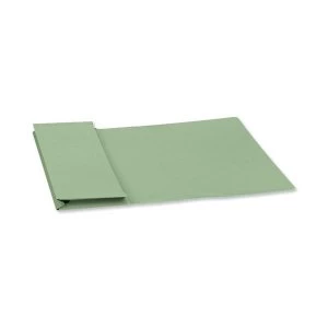 Guildhall Foolscap 315gm2 35mm Spine Full Flap Pocket Wallet Green Pack of 50