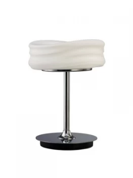 Table Lamp 2 Light GU10 Small, Polished Chrome, Frosted White Glass
