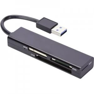 ednet External memory card reader USB 3.0 Black