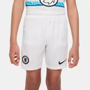 Nike Chelsea Away Shorts 2022 2023 Juniors - White